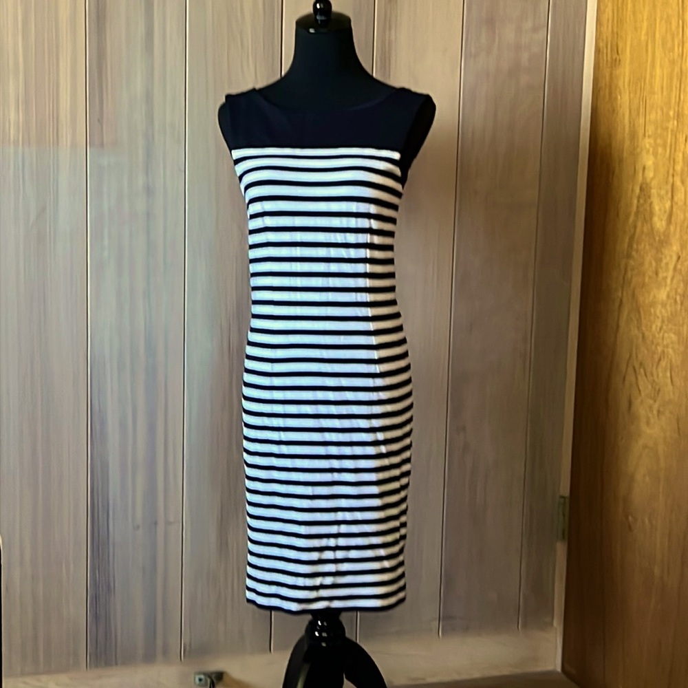 Banana Republic | sleeveless striped dress | size 6